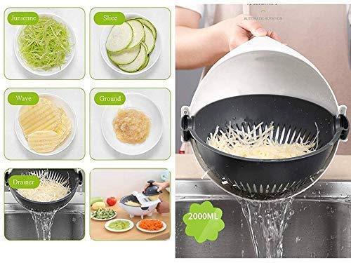 2161 10 in 1 Multifunctional Vegetable Fruits Cutter/Slicer Shredder with Rotating Drain Basket - SkyShopy 2161 10 in 1 Multifunctional Vegetable Fruits Cutter/Slicer Shredder with Rotating Drain Basket - SkyShopy